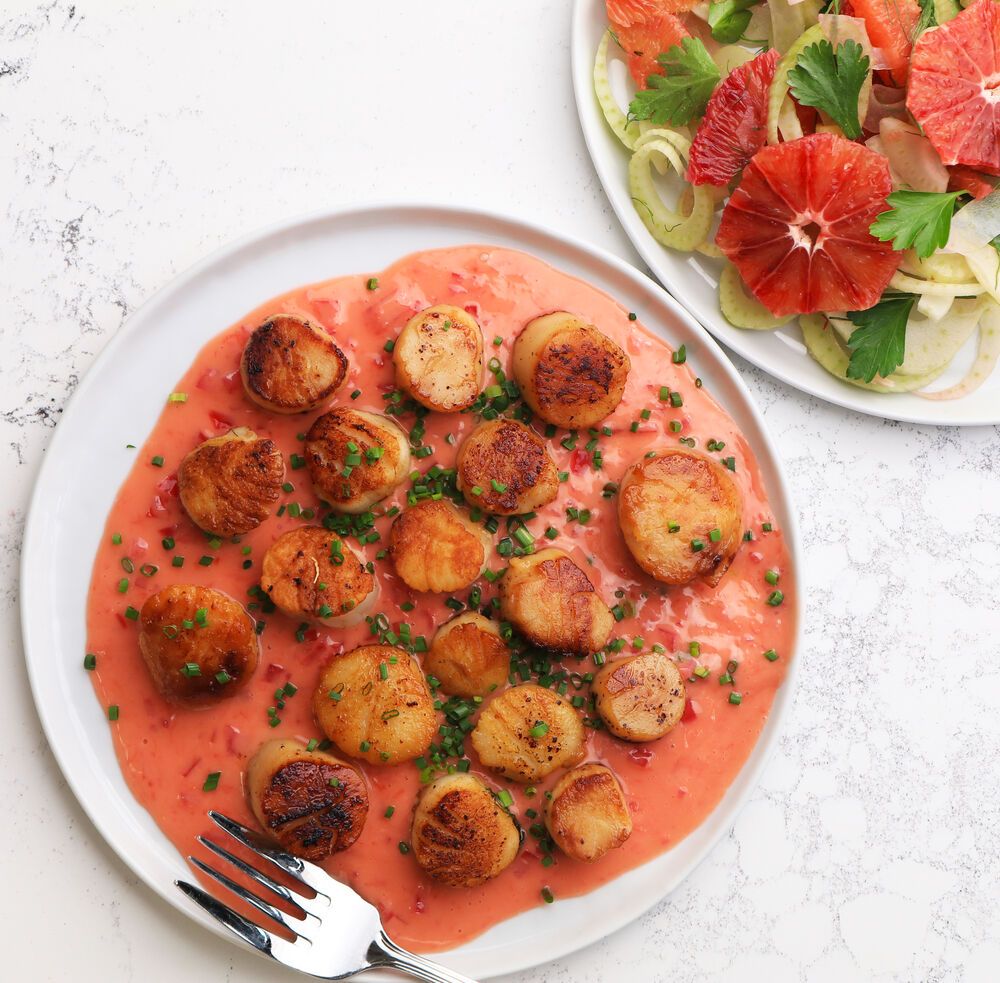 How to Make Seared Scallops With Blood Orange Beurre Blanc And Blood