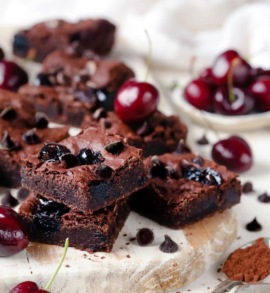 Double Choc Cherry Brownies by bos.kitchen Quick & Easy Recipe The