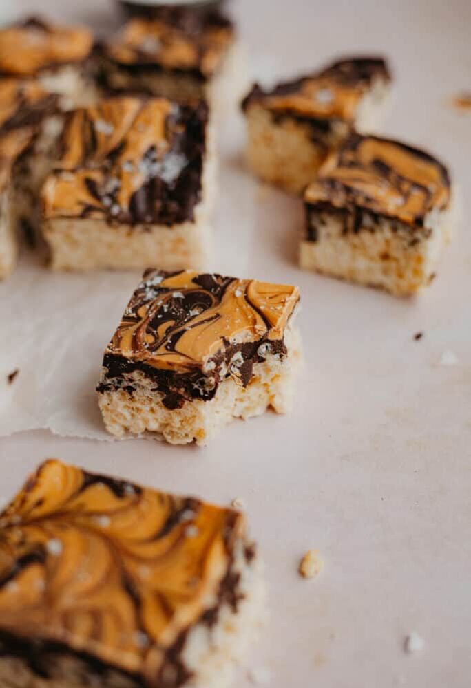 ChocolateButterscotch Swirl Rice Krispie Treats Recipe The Feedfeed