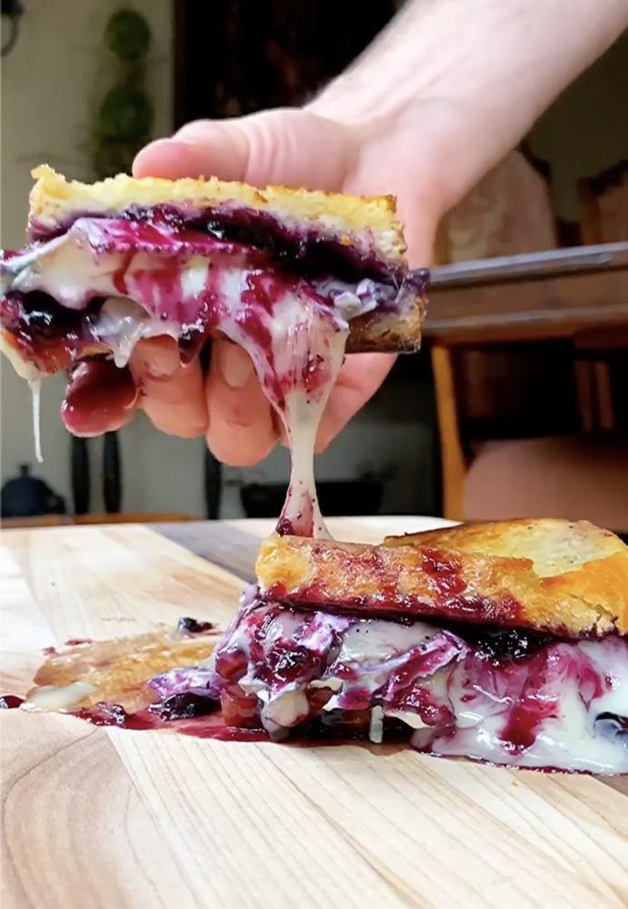 Grilled Cheese with Brie & Blueberry Jam Recipe The Feedfeed