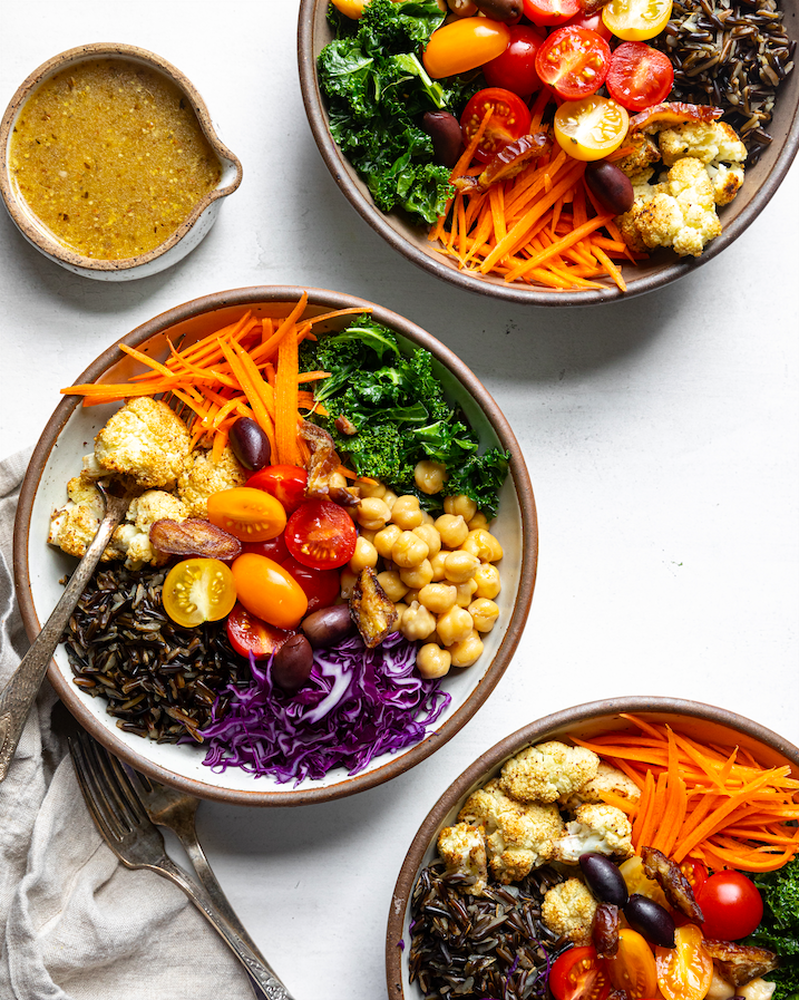 Wild Rice Mediterranean Bowls Recipe The Feedfeed