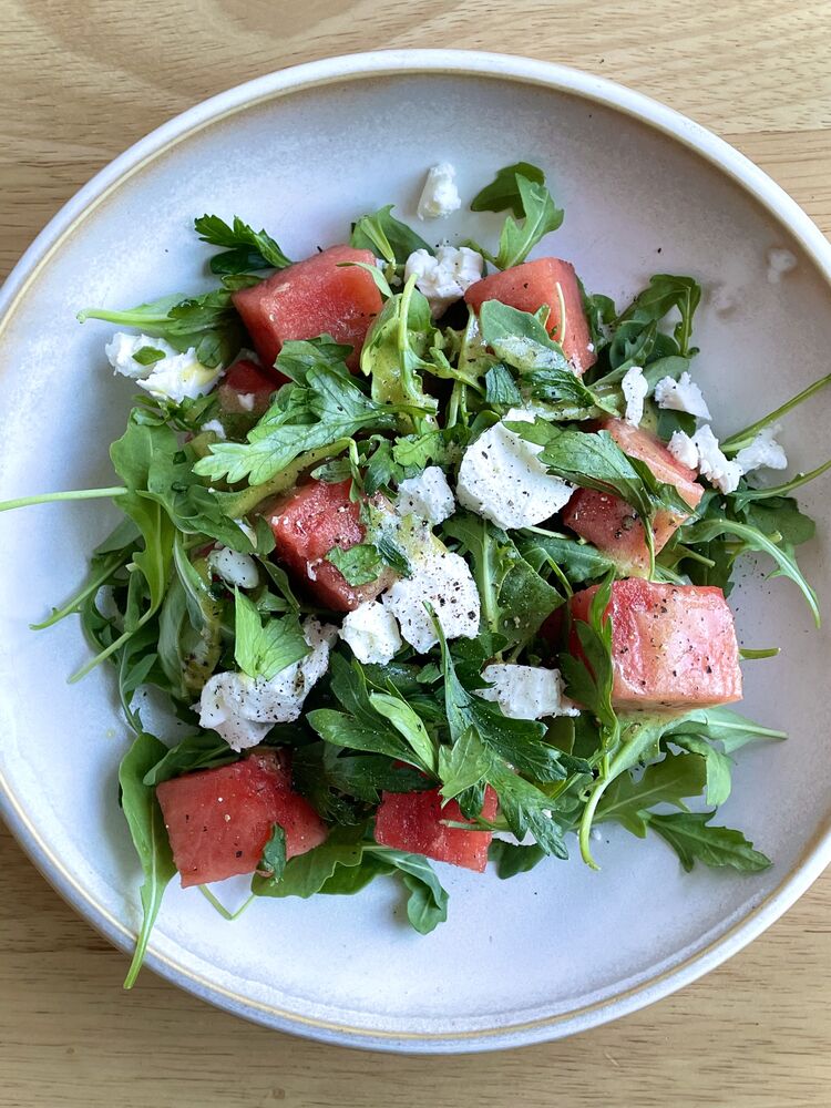 Watermelon Salad with Mustard Vinaigrette by thefeedfeed Quick & Easy