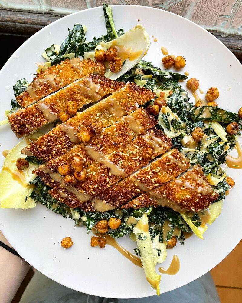 Sesame Chicken Schnitzel with Honey Mustard Recipe The Feedfeed