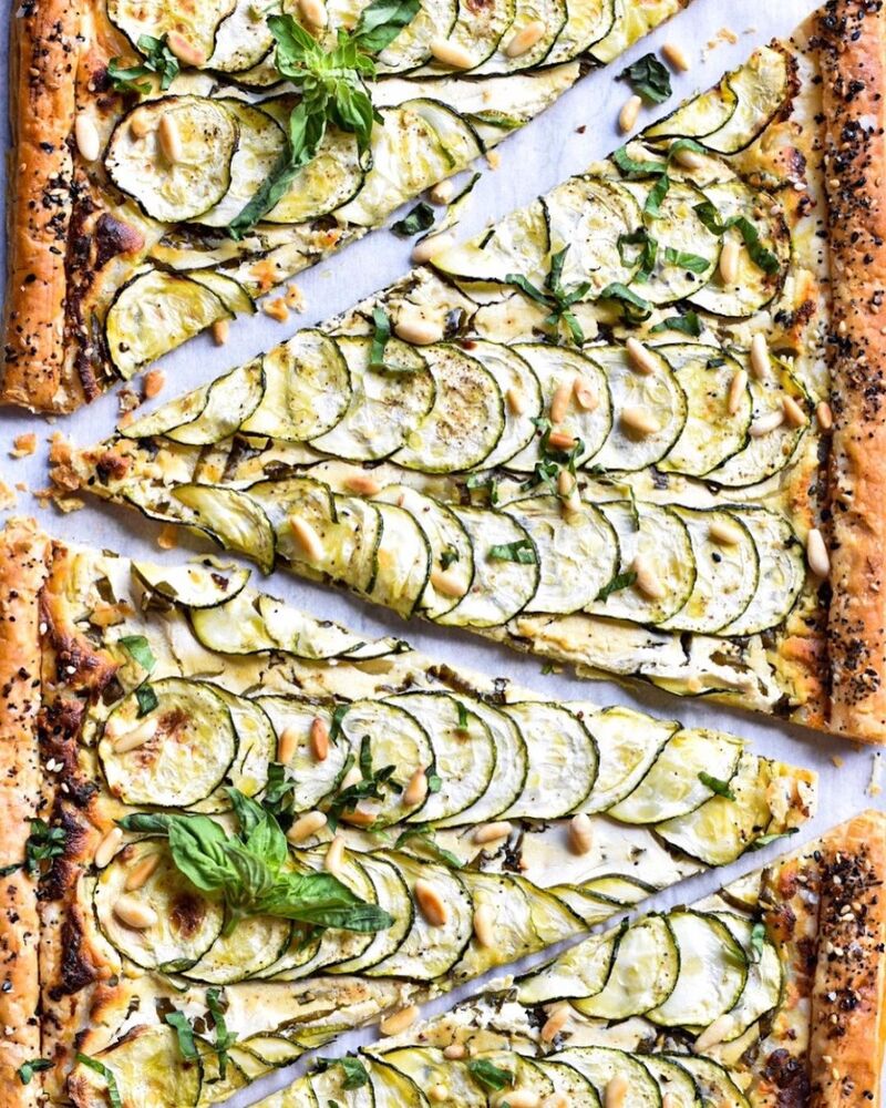 Zucchini and Goat Cheese Tart Recipe The Feedfeed