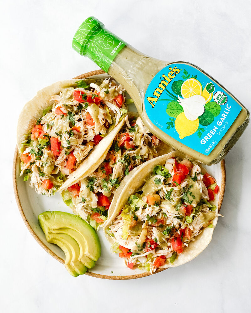 Green Garlic Chicken Tacos by munchinwithmaddie_ Quick & Easy Recipe