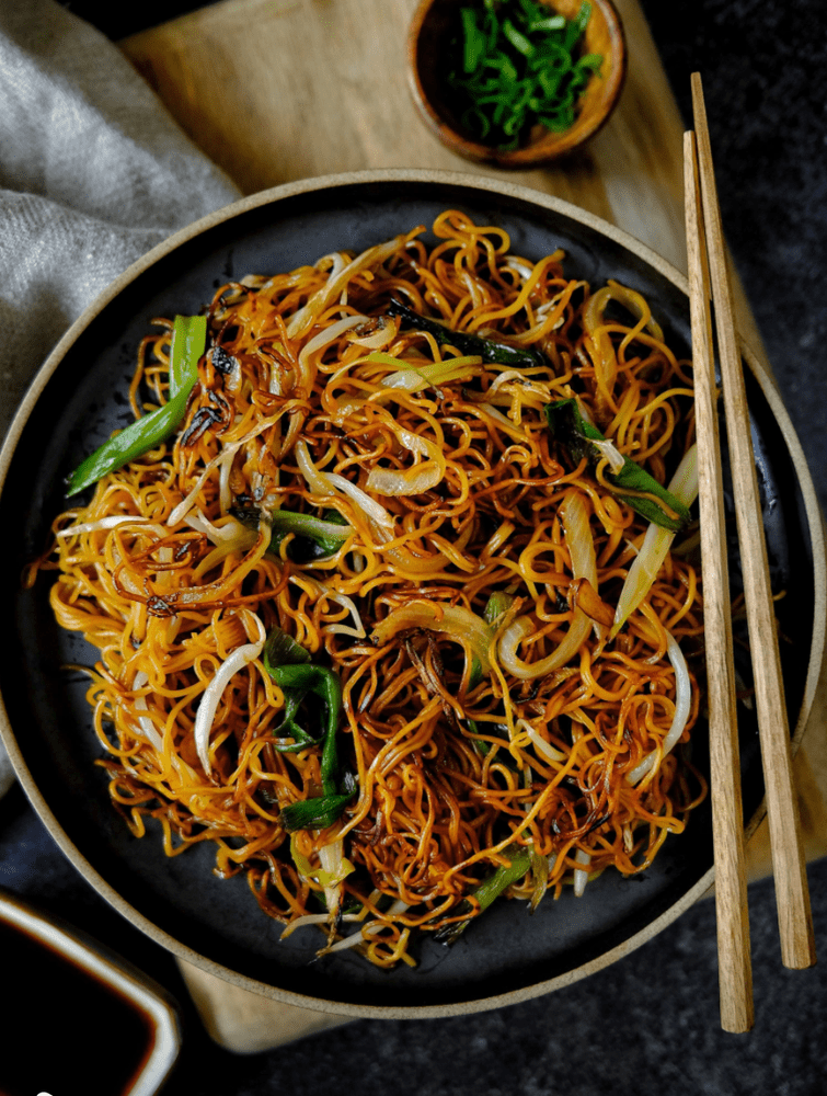 Soy Sauce Pan Fried Noodles Recipe The Feedfeed