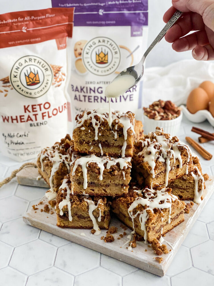 Keto Pecan Sour Cream Coffee Cake Recipe The Feedfeed