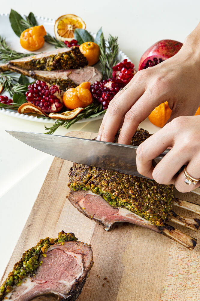 PistachioCrusted Rack of Lamb Recipe The Feedfeed