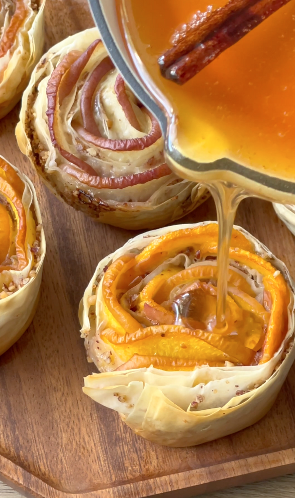 Peach Phyllo Roses Video Recipe The Feedfeed