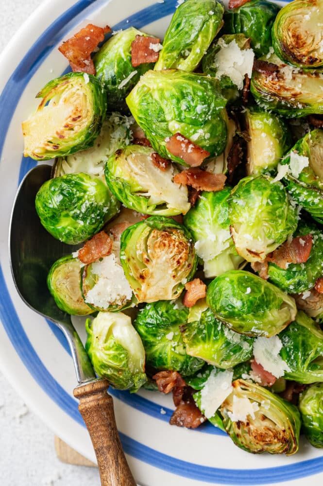 Seared Brussel Sprouts with Bacon and Cheese Recipe The Feedfeed