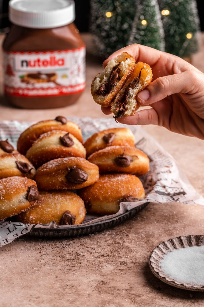 Donuts with Nutella Video Recipe The Feedfeed