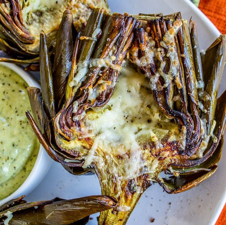 Garlic and Parmesan Roasted Artichokes The Feedfeed