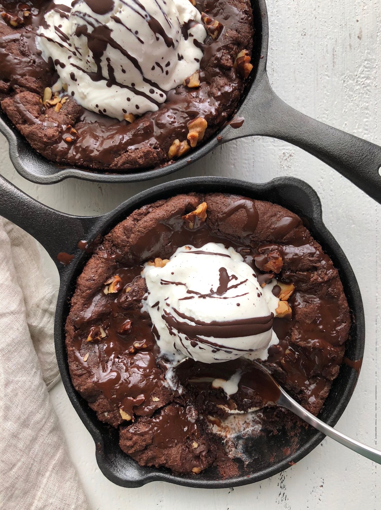 Walnut Skillet Brownie Recipe The Feedfeed