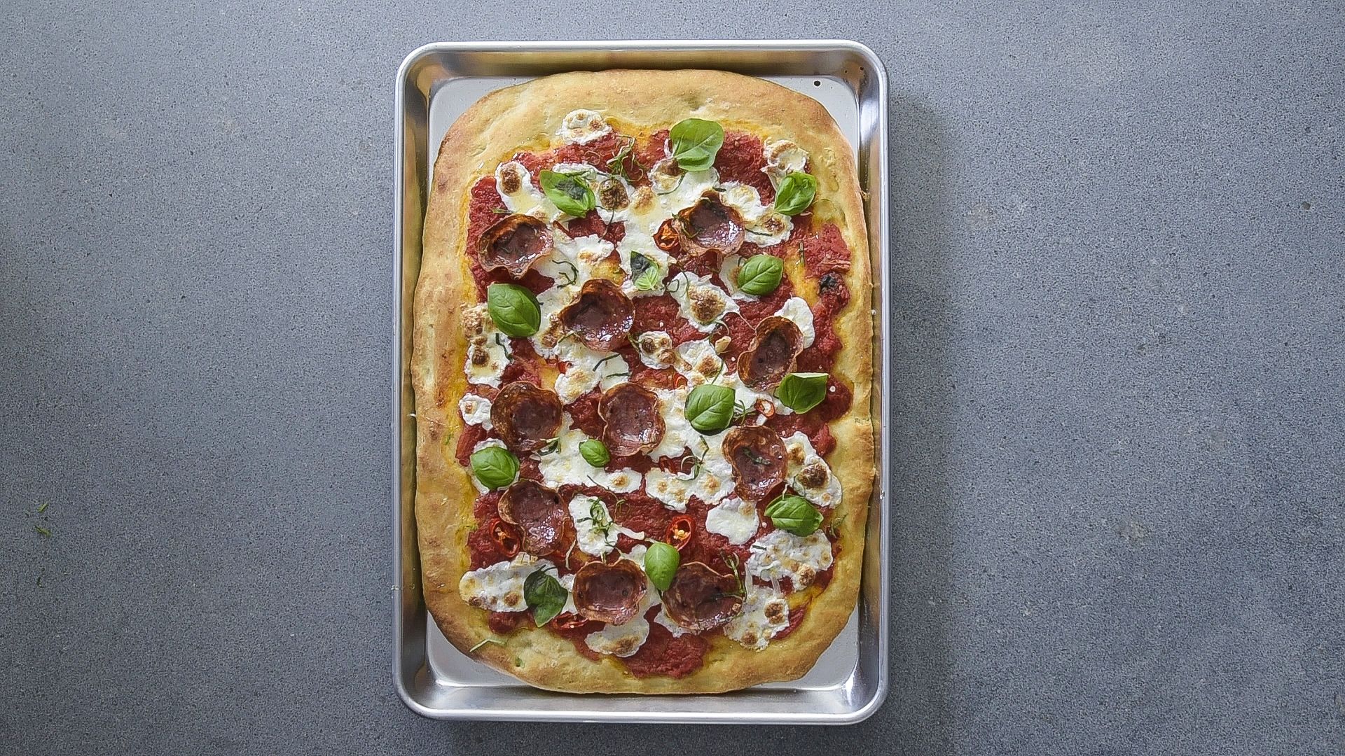 Hot Honey and Soppressata Pizza Video Recipe The Feedfeed