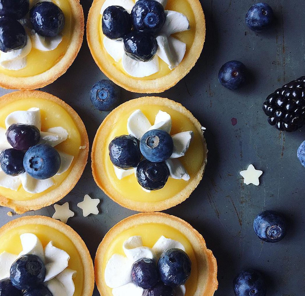 Mini Lemon Tarts With Blueberries Recipe The Feedfeed