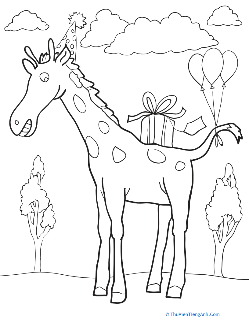 Birthday Giraffe Thư Viện Tiếng Anh