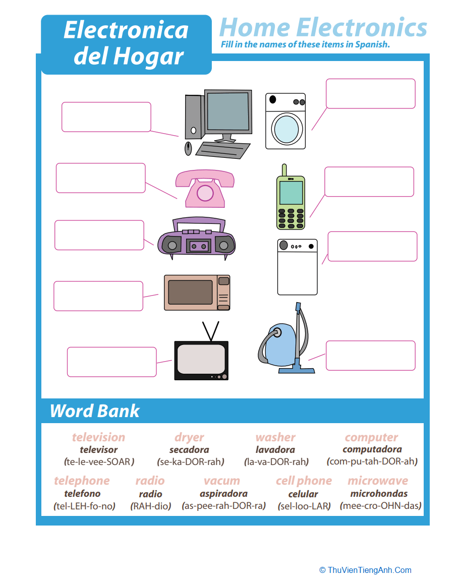 Electronics in Spanish Thư Viện Tiếng Anh
