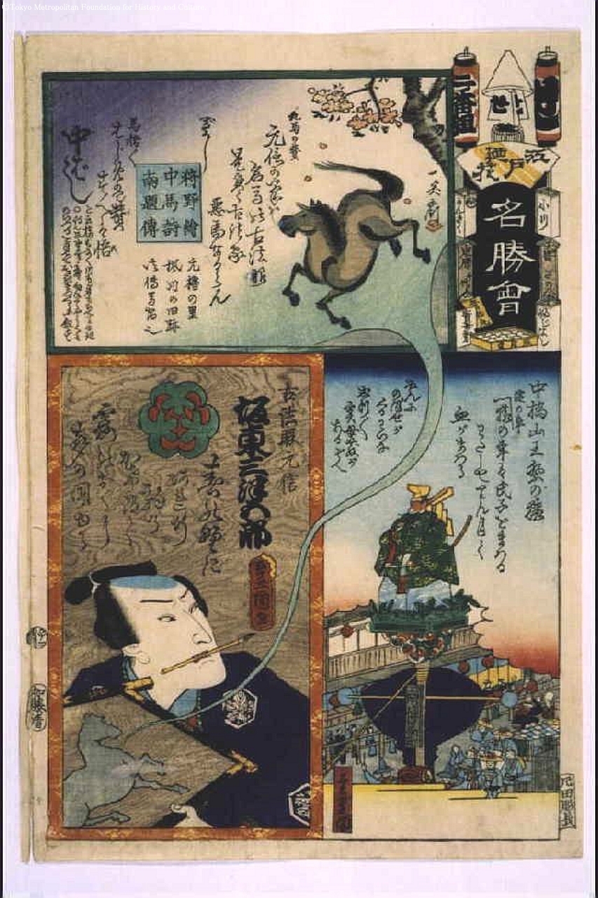 Utagawa Kunisada The Flowers of Edo with Pictures of Famous Sights