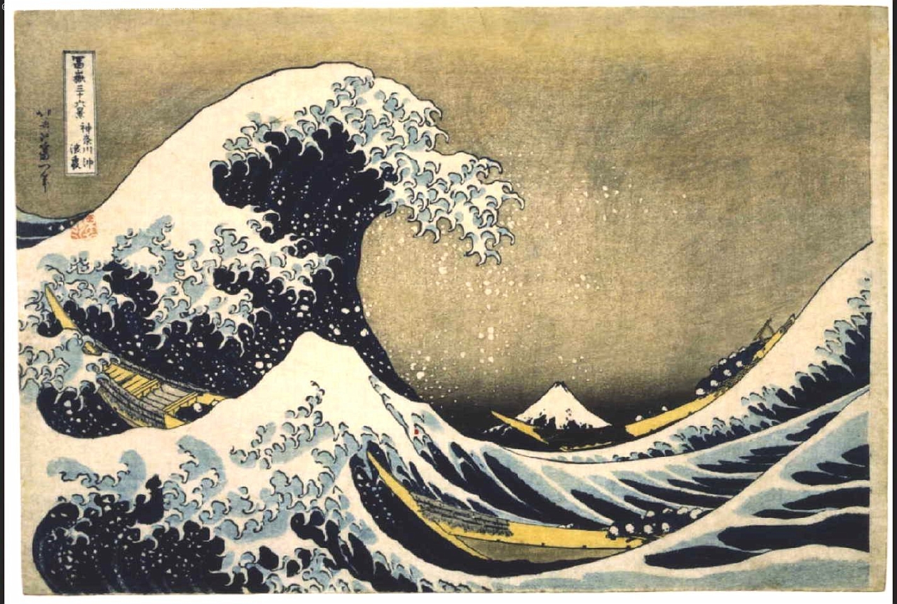 Katsushika Hokusai Thirtysix Views of Mt. Fuji Under the Wave off