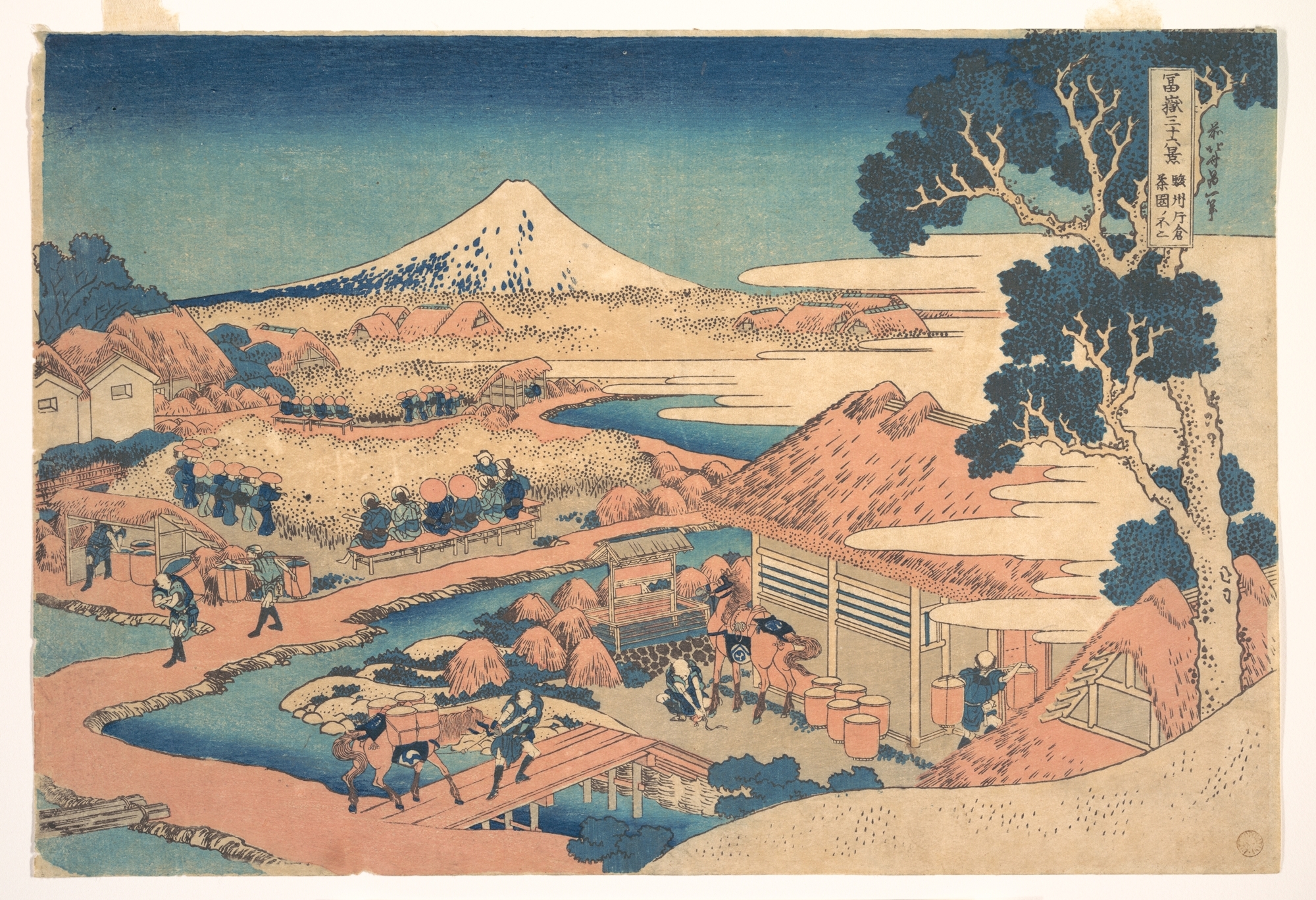 Katsushika Hokusai Fuji from the Katakura Tea Fields in Suruga (Sunshû