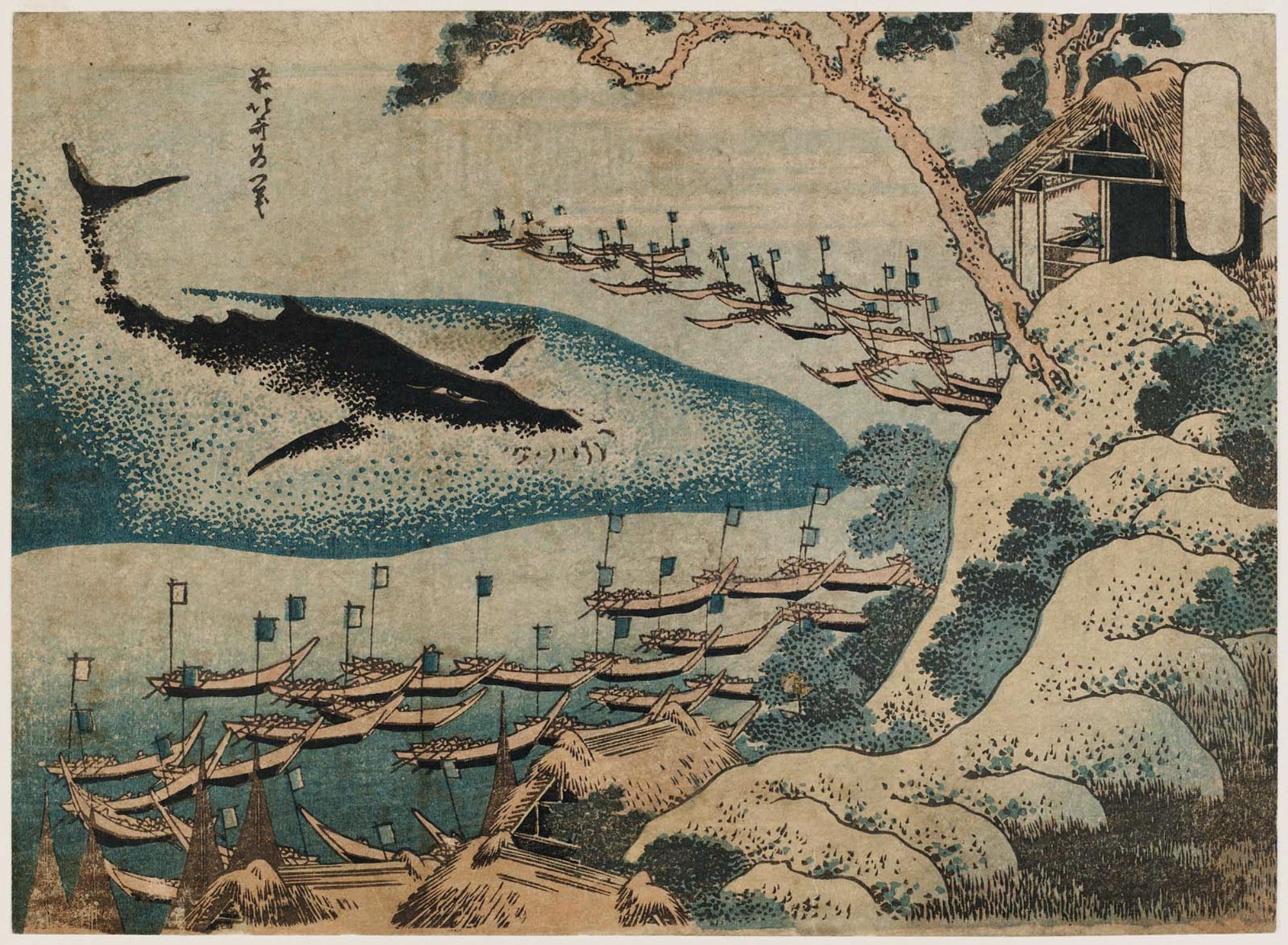Katsushika Hokusai Whaling off the Gotô Islands (Gotô kujira tsuki