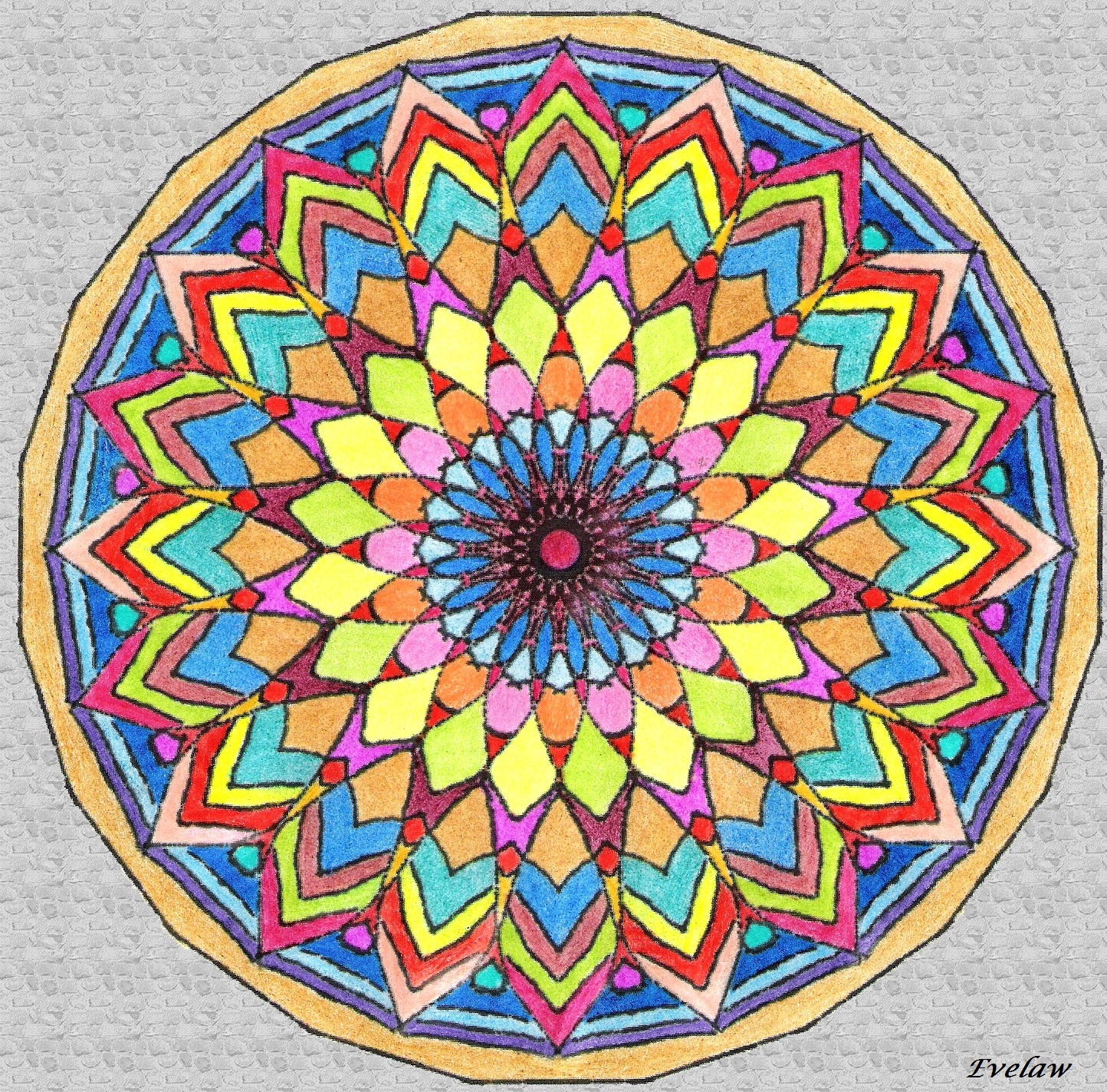 Quelques Mandalas, j'ai sorti les crayons de couleurs