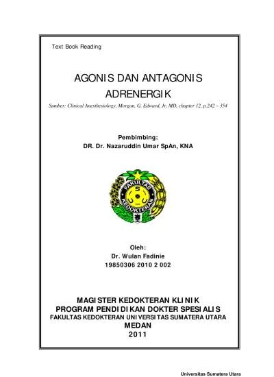 Agonis Dan Antagonis Adrenergik