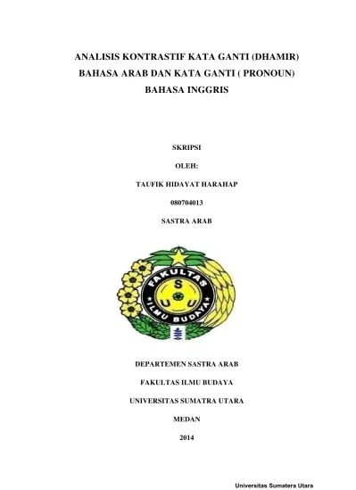 Klitik Dalam Bahasa Inggris Dan Bahasa Toulour (Suatu Analisis Kontrastif)