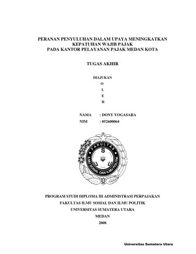 Peranan Penyuluhan Dalam Upaya Meningkatkan Kepatuhan Wajib Pajak Pada  Kantor Pelayanan Pajak Medan Kota