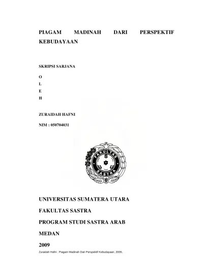 Piagam Madinah Dari Perspektif Kebudayaan