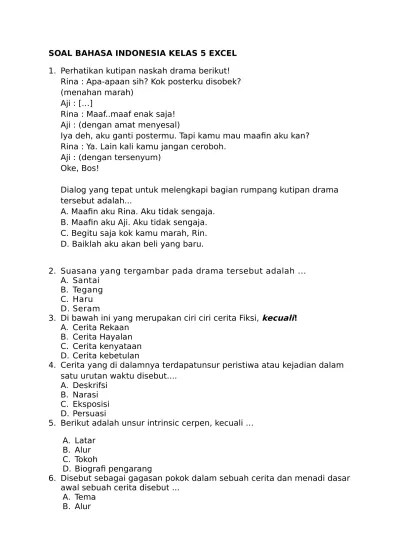 Top PDF Bahasa Indonesia 5 Kelas 5 Ismoyo Romiyatun dan Nasarius Sudaryono  2010 - 123dok.com