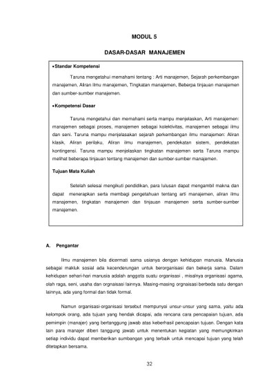 dasar dasar management