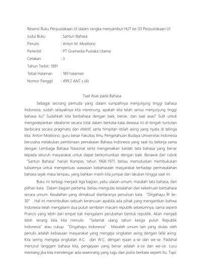 Soal Bahasa Indonesia Tentang Resensi Novel Beserta Kunci Jawabannya