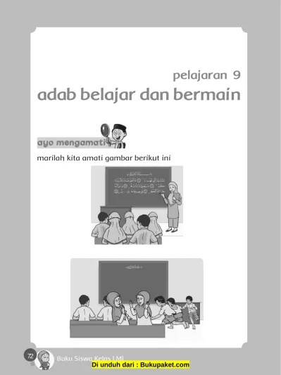Pelajaran 9 Adab Belajar dan Bermain