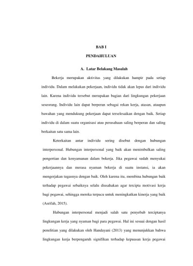 Top PDF PENDAHULUAN Hubungan Antara Humor Dengan Hubungan Interpersonal  Karyawan. - 123dok.com