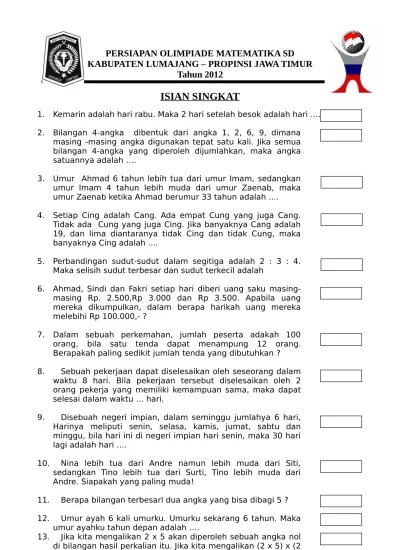 prediksi kab 2012 mtk 2