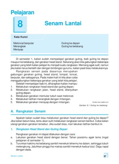 Penjasorkes SD MI Kelas 4. Pelajaran 8