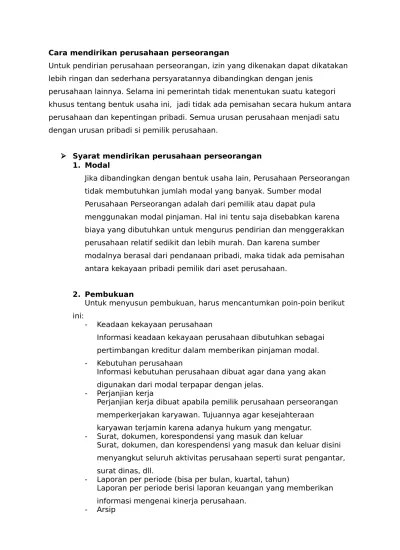 Cara mendirikan perusahaan perseorangan