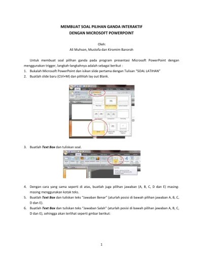membuat soal pilihan ganda interaktif
