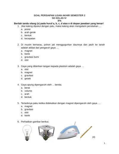 Top PDF Soal IPA SD Kelas 4 Semester 2 - 123dok.com