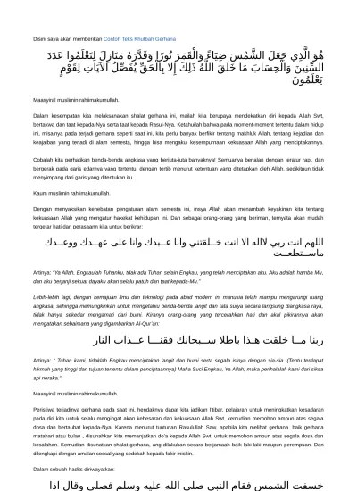Disini saya akan memberikan Contoh Teks