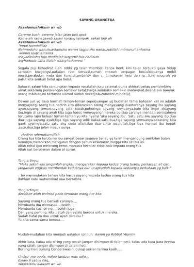 Top PDF CERAMAH PILDACIL - SAYANG ORANGTUA - 123dok.com
