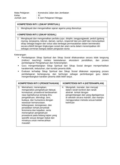 18. KONSTRUKSI JALAN DAN JEMBATAN (XI, XII)