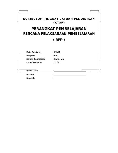 XI. SOAL KIMIA KELAS XI SMA PERSIAPAN UJIAN AKHIR SEMESTER 2