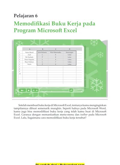 Bab 5 Membuat Buku Kerja dengan Microsoft Excel