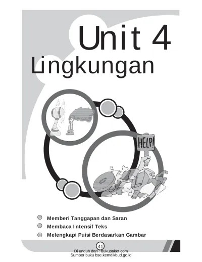 Materi Pelajaran Bahasa Indonesia Kelas 4 SD/MI Semester 1/2 Bab 6  Lingkungan