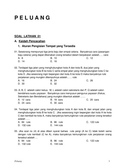 Modul Matematika SMA dan Soal Latihan 02 Latihan 01