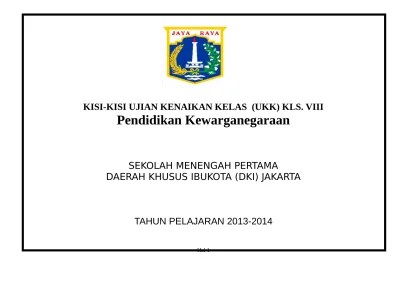 KISI KISI SOAL UAS SUNDA KLS XI TH. 2014