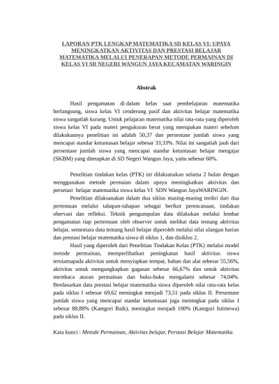 Top PDF buku paket bse kelas 6 matematika Kelas VI SD M - 123dok.com