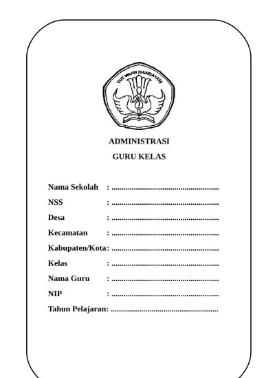 Top PDF Kumpulan 46 File Administrasi Guru Kelas 1 SD/MI SAMPUL - 123dok.com